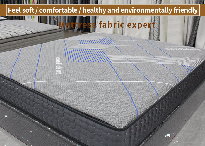 Dustmite Proof Knitted Polyester Jacquard Mattress Fabric Custom Color