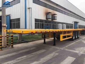 Wholesale 40 Feets Flatbed Container Semi Trailer 40T Mechanical Suspension from china suppliers