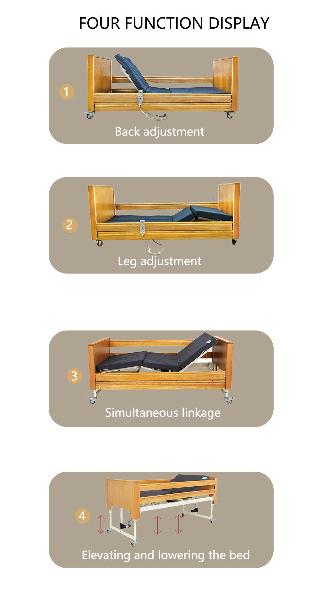 Multifunctional Nursing Beds Back Lifting Home Care Patients