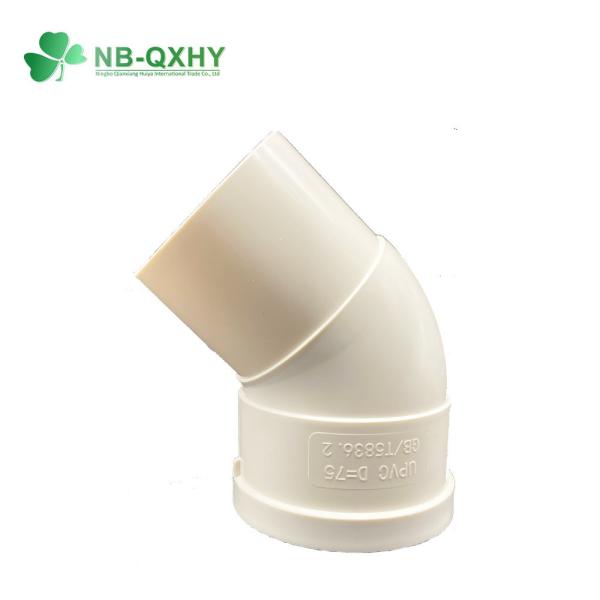 PVC/UPVC GB Standard Water Drain Flat Pipe Elbow Fitting for D2665 Wall