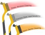 3 Pcs Metal Wire Brush Set Nylon Brass Stainless Steel Bristles