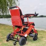 Red 220.46lb 6 Km/H Lightweight Compact Wheelchair