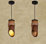 Retro Loft Vintage Chandelier Restaurant Corridors Chinese Antique Bamboo Rope