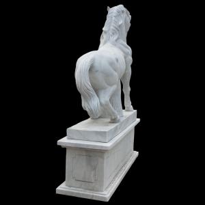 Wholesale Life size outdoor garden marble horse statue,stone horse sculptures for park from china suppliers