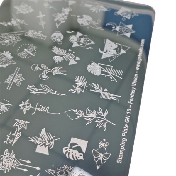Customized Nail Art Stamping Plate Embossed Metal Nail Stencil