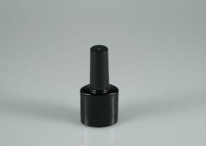Wholesale Oval Black Empty Glass Nail Polish Bottles , Empty Gel Polish Bottles With Soft Brush from china suppliers