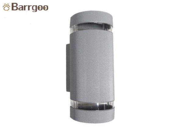 Modern Grey Up Down Wall Lights Exterior , LED Outdoor Wall Sconce With GU10