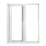 White PVC UPVC Patio Sliding Door Exterior With Mosquito Net