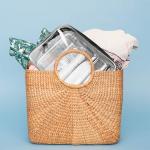 4 Pcs Waterproof PVC Zippered Toiletry Carry Portable Makeup Organizer Bag
