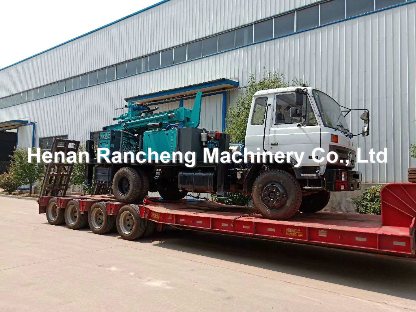 300m Depth Truck Mounted Water Well Drilling Rig 80km/h 266HP Load Vehicle Engine