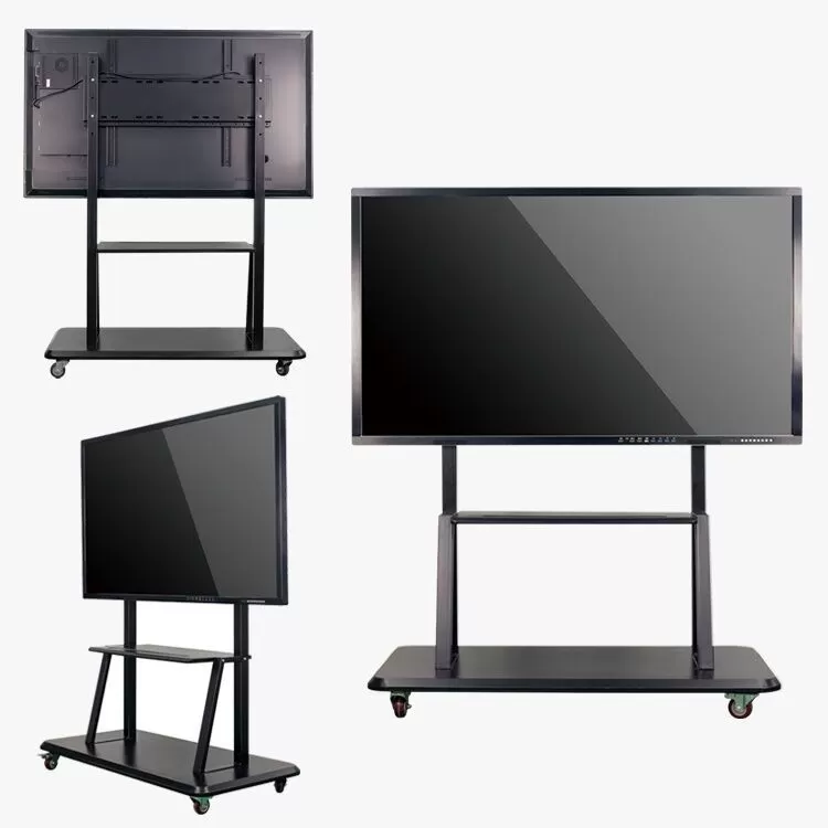 80W Android Black Interactive Whiteboards Display Wall Mounted 350cd/M2