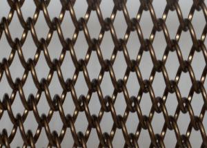 China ShuoLong Space Dividing Metal Mesh Curtain Panels Antique Bronze 8.4mm on sale