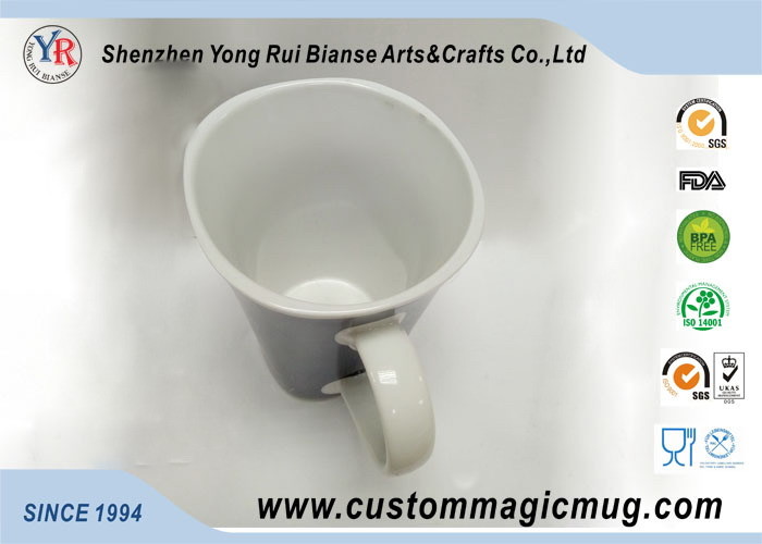 Large Horn Shape Novelty Heat Changing Coffee Mug Eco Friendly Ceramic