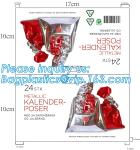 GIFT CANLENDAR BAGS, HOLIDAY BAGS, CHRISTMAS SANTA, JUMBO BIKE, LEAF, TREAT,