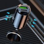 Car Phone Charger Metal Pull Ring PD30W USB Car Charger Super Fast Charge QC 3.0