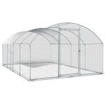 Chicken Coop Galvanized Metal Walk in Chicken Cage Large Rabbit Cage Poultry
