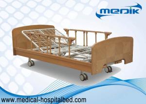 Wholesale Two Manual Crank Nursing Home Beds Solid Wood Structure Aluminum Alloy Side Rail from china suppliers