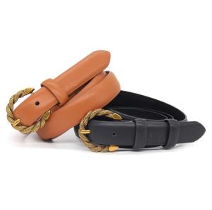Wholesale Snake Buckle Ladies Split Leather Belt For Pants Dresses Shorts from china suppliers