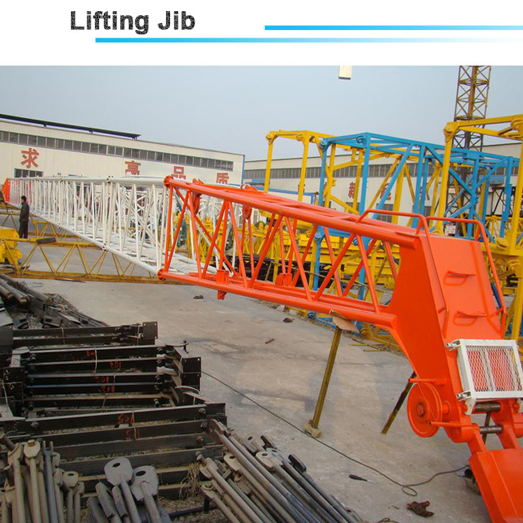 6tons QTD2520 Luffing Jib Crane Feature Tower Crane 25m Jib Tower Crane