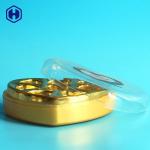 230ml Heart Shape Clear Plastic Cookie Boxes Chocolate Round Plastic Canisters