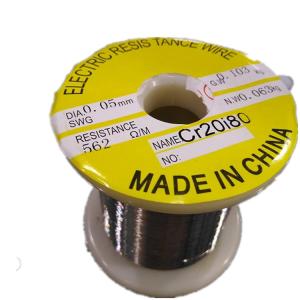 Wholesale Ni80Cr20 Nichrome Alloy 0.6mm Swg 33 34 35 Heat Resistant Wire For Chip Resistor from china suppliers