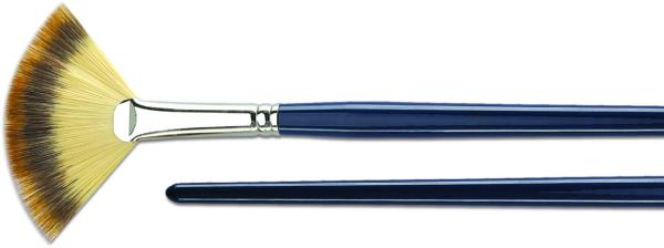 Customized Color Artist Fan Brush , School Thick Flat Paint Brushes Nickel -