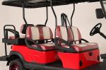 Rear Seat Fold Down Electric Lifted Golf Car 4+2 Red Color A Series