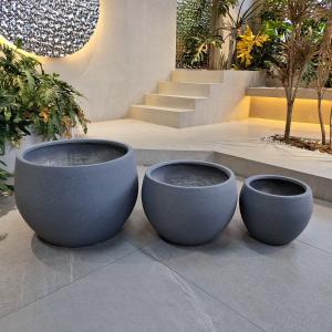 Wholesale Fireproof Fiber Clay Planter Frost Resistant For Garden from china suppliers