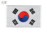 Korea Ireland Flag Embroidered Military Patches Rectangle Shape For Garment