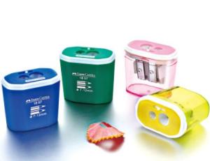 Wholesale double hole pencil sharpeners waste basket Pencil Sharpener from china suppliers