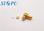 MCX Male Bend RF Coaxial Connector For Semi Rigid / Semi Flexible Cable No. 2