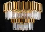 Large Crystal LED Chandelier Luxury K9 Crystal Hanging Light Living Room Pendant