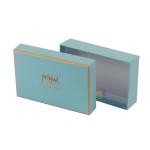Light Blue Handmade Rigid Cardboard Gift Box Lid And Base Custom Logo
