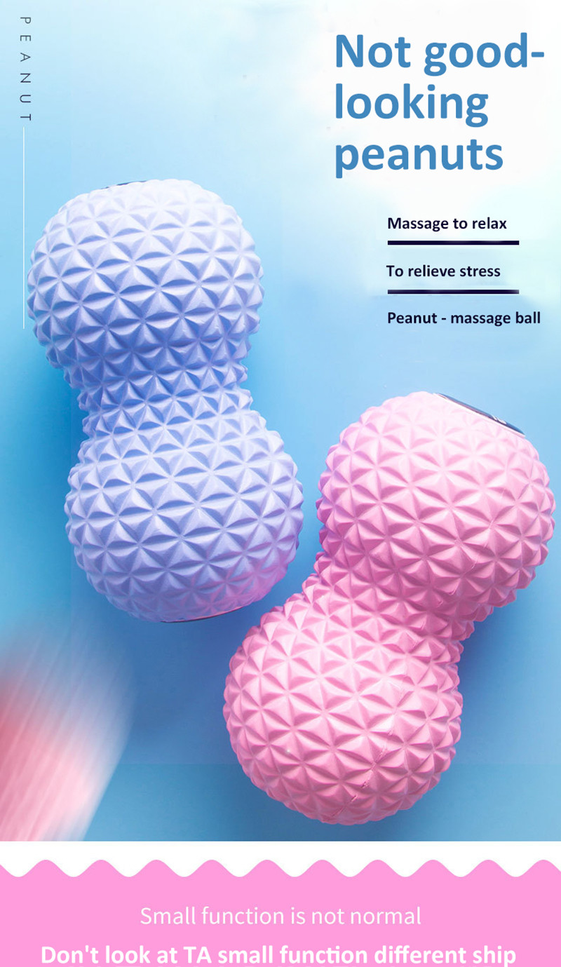 Custom Handheld Rubber Peanut Ball Massage Roller For Muscle Relief
