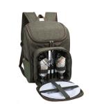 2 Person Picnic Basket Backpack Cooler Compartment, Wine Holder, Fleece Blanket,