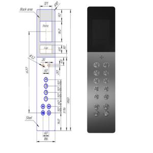 Wholesale Customized Elevator Parts Cop Panel Stainless Steel Cop Board Lift Cop from china suppliers