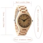 Design hot sell natural bamboo wooden watch maple wooden strap watches