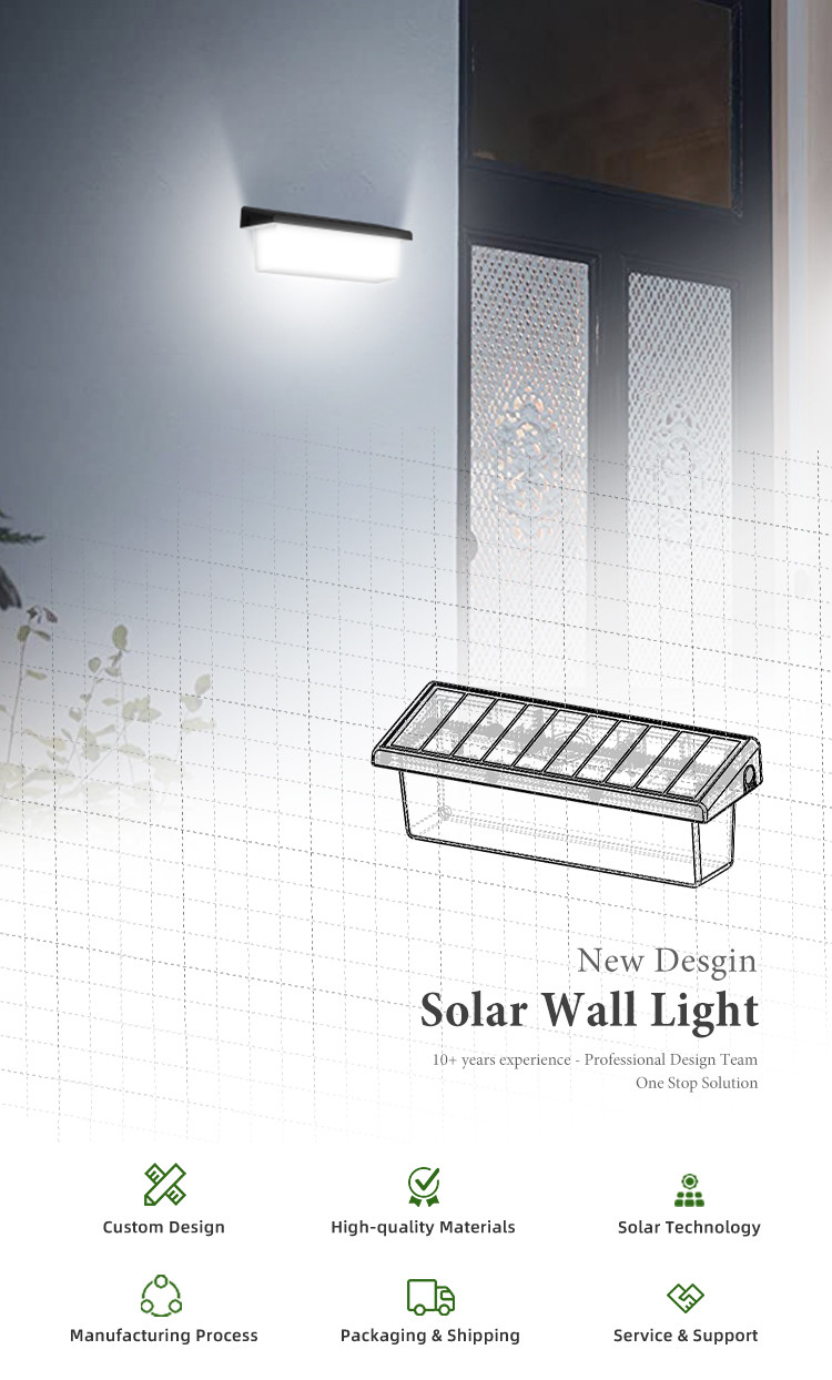 Solar LED Wall Light 120° Beam Angle IP65 Waterproof 40PCSX 0.2W SMD 2835 LED
