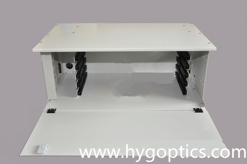 Indoor 48 Port Lc Fiber Optic Patch Panel Cold Rolled Carbon