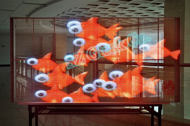 P3.91,P7.81, P10 pantalla led transparente screen indoor outdoor transparent clear led video display screen full color