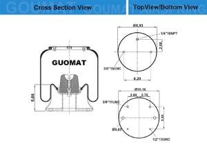 Wholesale natural rubber​​ truck air bag suspension For G.M.C. 661755 - Flxible 6-304-156 from china suppliers
