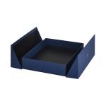 Blue Double Door Paper Box Packaging Gift Cardboard Hot Stamping