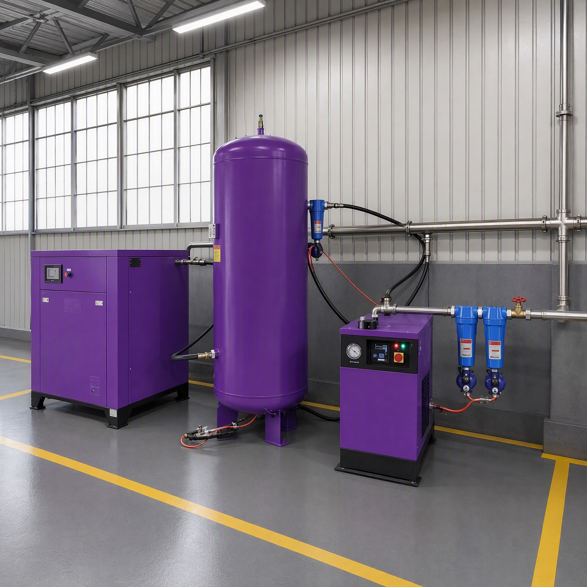 15KW Permanent Magnet Variable Frequency Screw Air Compressor Fixed Speed Industrial Air Compressor Machine