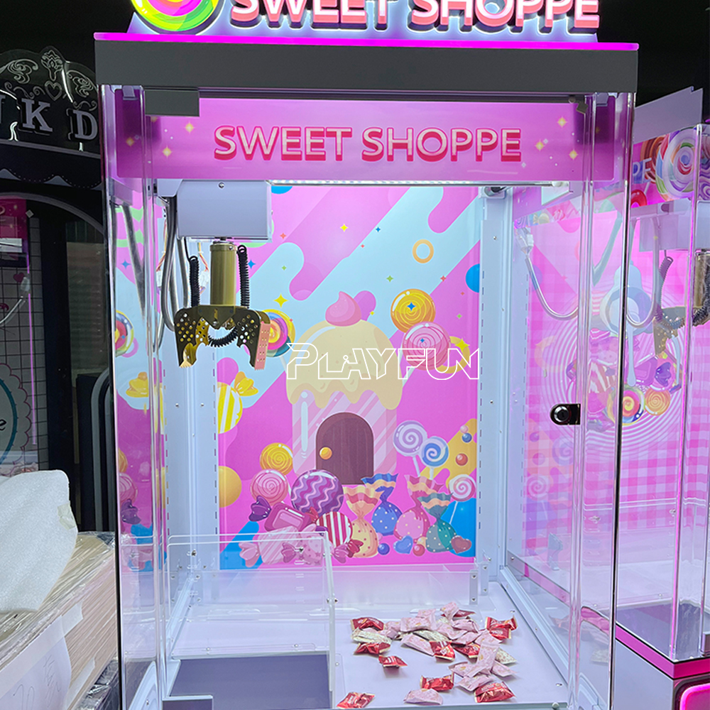 Wholesale Indoor Playground Coin Operated Sweet Shoppe Claw Machine Snack Gift Doll Candy Vending Machine