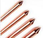 Anti Corrosion Pure Solid Copper Ground Rod / Copper Ground Bar Easy Installatio