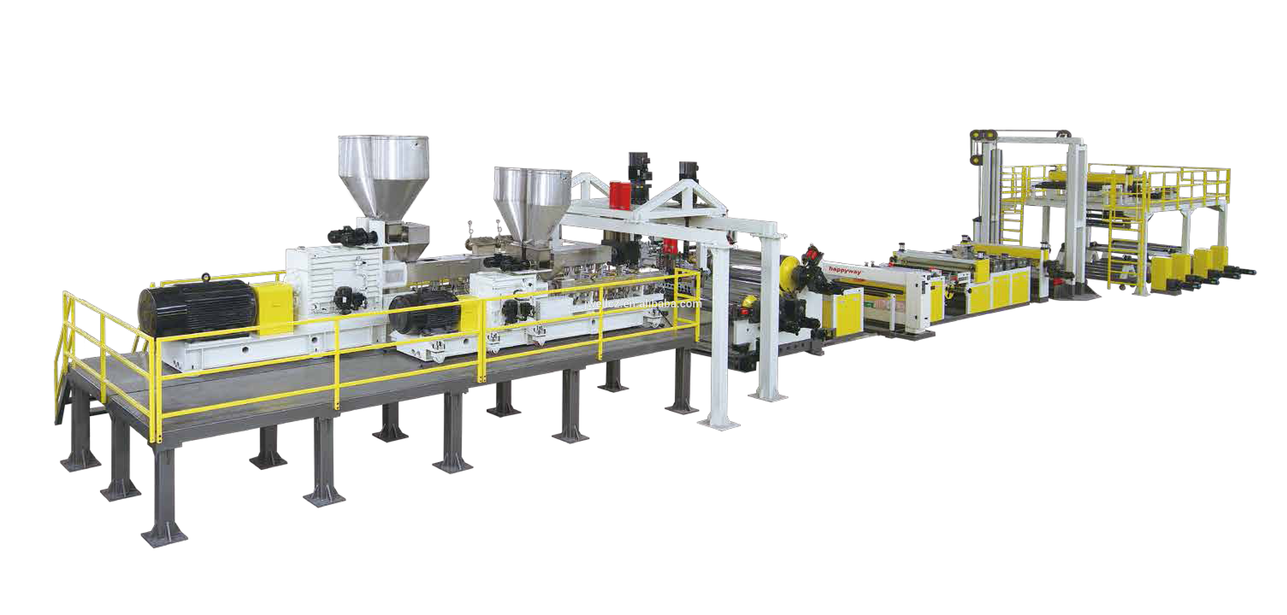 Recycled Flakes Pvc Extruder Machine Bright Transparant PLC Control System