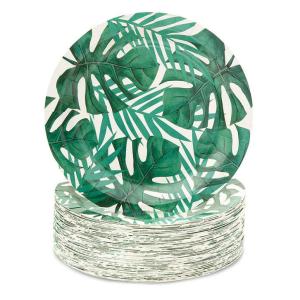 Wholesale HM20926 SGS Greenery Theme Disposable Dinner Plates from china suppliers