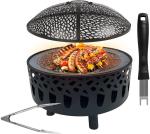 23 Inch Barbecue Outdoor Fire Pit Wood Burning Large Round Portable