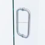 6-12mm Thickness Brushed Nickel Finish Single Frameless Shower Glass Door for