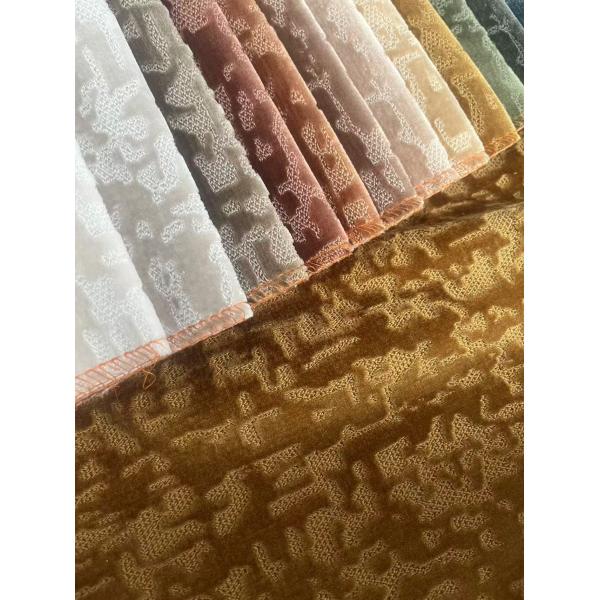 100% Polyester Jacquard Velvet Sofa Fabric 460gsm 142CM Width